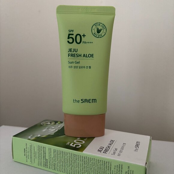 The Saem Jeju Fresh Aloe Sun Gel SPF 50+ PA++++ (50 mL) - Picture 1 of 5